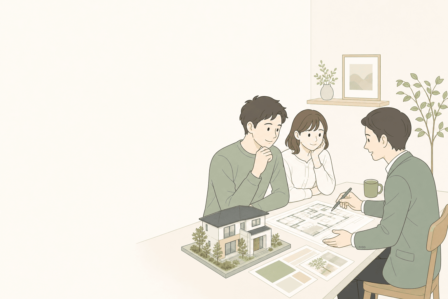 住まいと住宅ローンの無料相談イラスト