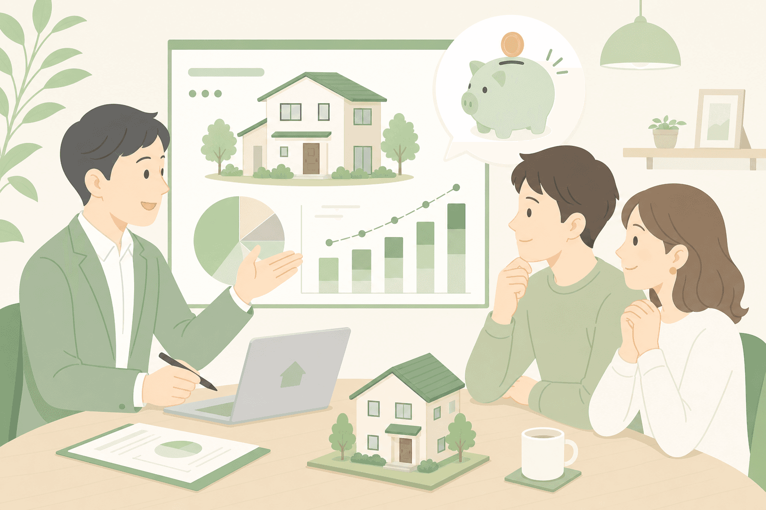 住宅ローンで借りられる金額を算出するイラスト